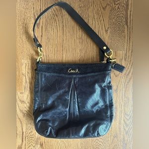 Coach shoulder bag- black leather